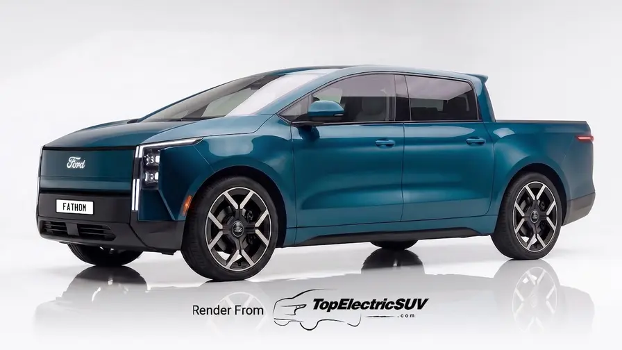 Randări arată camioneta electrică Ford Fathom accesibilă