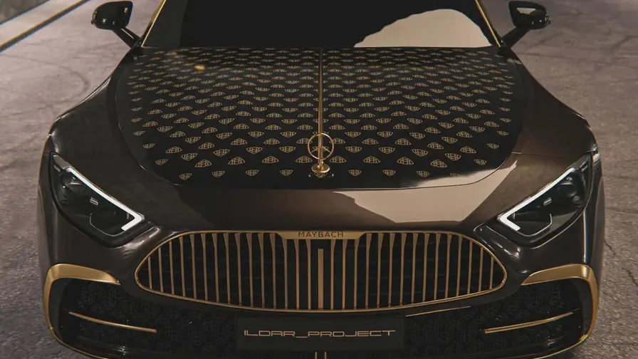 Mercedes‑Maybach SL 680 Gold Edition: randare CGI luxoasă