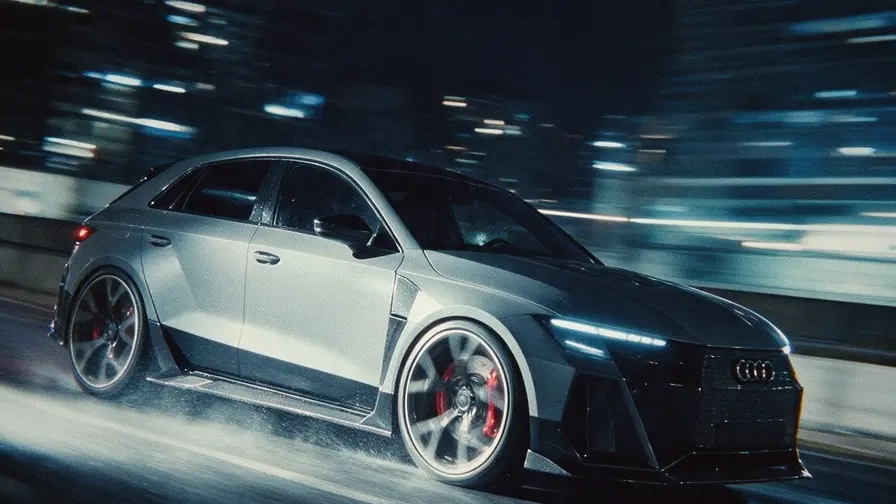 Audi RS3 Sportback 2028: randare virtuală de redesign