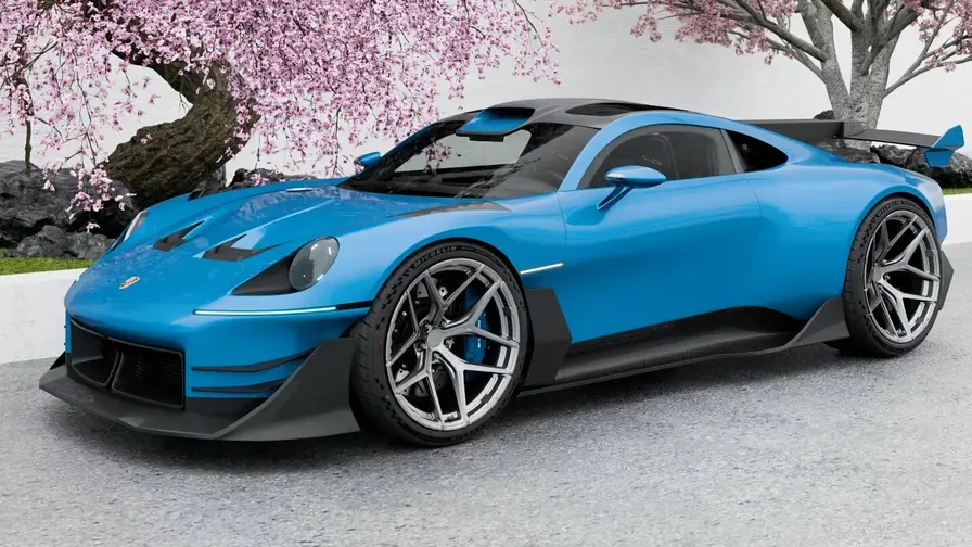 Porsche Mission S reimaginat: CGI agresiv de tuning