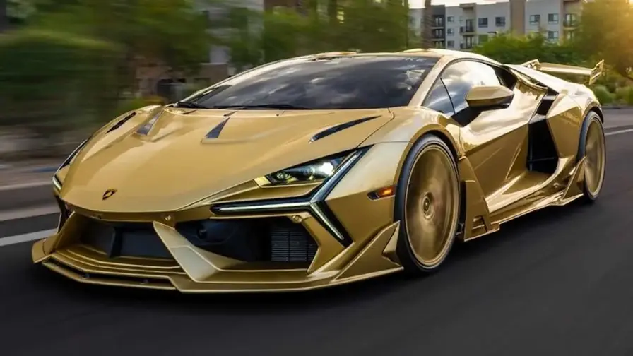 Lamborghini Revuelto 2025 în Oro Elios cu kit carbon